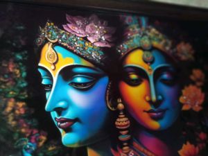 Divine Radha Krishna photo frame