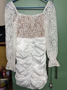 Corset Style White Bodycon Dress