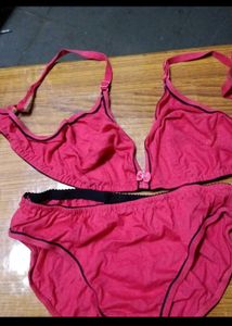 Red Bra &amp; Panty Set