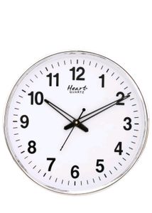 Analog Wall Clock Silver Colour