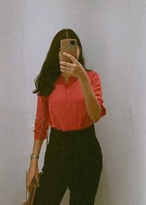 Elegant Ruffled Collar Top  (Size- M)