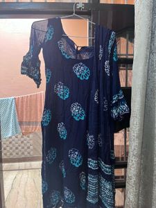 Blue Kurta Plazo Set