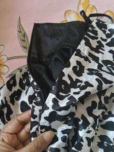 Box Pleat Animal Print Skirt