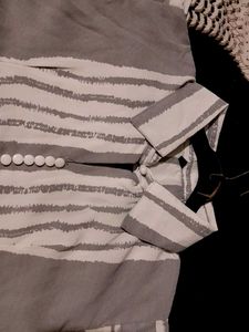 Striped Grey Top