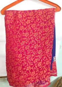 Pink Floral Saree