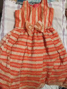 Netted Frock For 2-4 Years Old