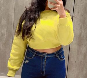 Yellow Cropped Sweater