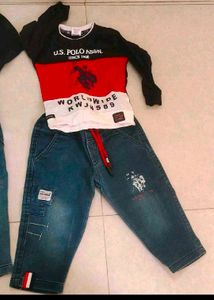 Combo Of 4 Branded Denim Tshirt Set
