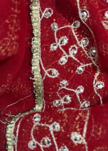 Elegant Red Floral Saree