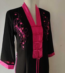 AO Dai In Black and Pink