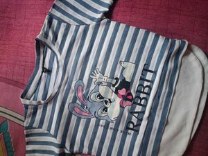 Jeans-Shirt Set For Girls 6 To 8 Years