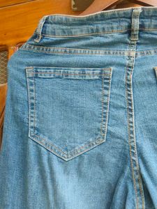 Pinterest-y Ripped Blue Bootcut Jeans
