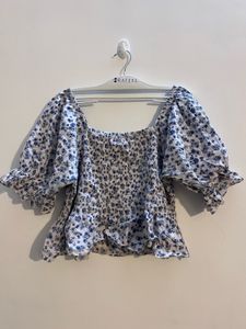 White Smocked Top