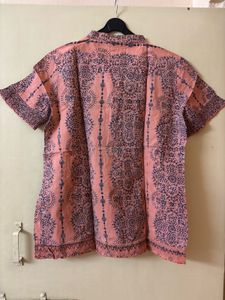 Peach Printed Top