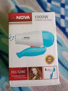 Portable Hair Dryer - Blue &amp; White