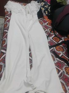 White Flowy Jumpsuit