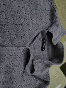 Men&#39;s Premium Openwork Knit Collared Shirt