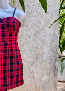 92. Red Plaid Dress