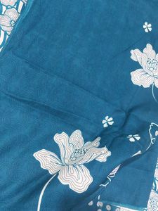 Elegant Blue Floral ,shirt fabric and stoll