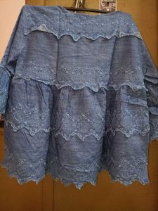 Plaid Cold Shoulder Top