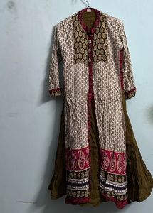 Cotton Ethnic Long Flare Kurti