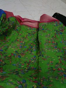 Green Pink Saree