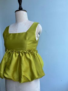 Green Peplum Top