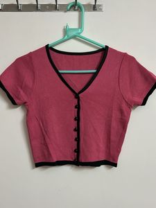 Pink crop top