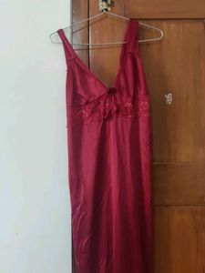 Burgundy Nightgown full length