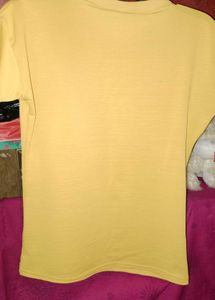 Yellow nd grey  Casual T-Shirt