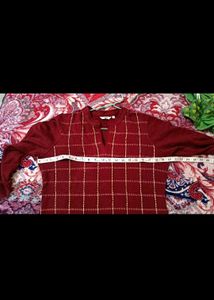 Woolen Red Kurta From Max