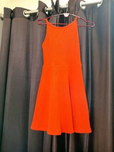 Orange Skater Dress