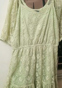 Mint Lace Mini Dress