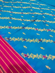 Blue &amp; Pink Ethnic Saree