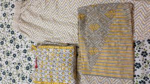 Cotton Kurta Set With Dupatta