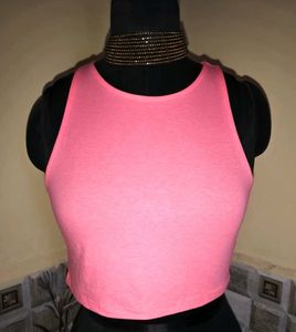 🆕Size S/M🎁Buy 2 Get 1 Free 🎁Pink Crop Tank Top