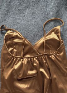 Golden Hour Satin Bodycon Dress (Padded, Not Used)