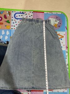 Denim A-Line Skirt