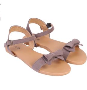 Bow Accent Ankle Strap Sandals