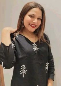 Embroidered Black Tunic Top