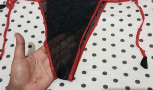 Black &amp; Red Bikini Bottom