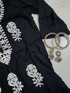 Black Embroidered Kurti