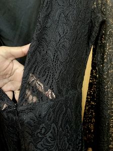 Shein Black Lace Maxi Dress