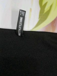 (520)Black High-Waisted Swim Bottom