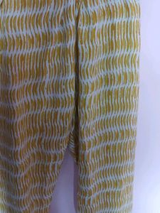 Elegant Yellow &amp; White Kurta and pant