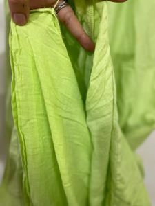 H&amp;M Green Linen Blend Dress