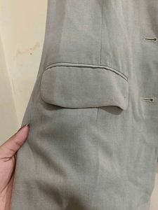 Vintage Olive Green Sleeveless Blazer