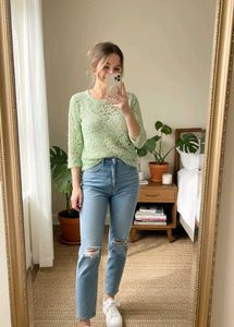 Green Lace Top