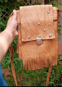 Vintage Leather Fringe Bag