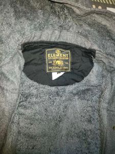 Gray long korean hoody jacket fur inside